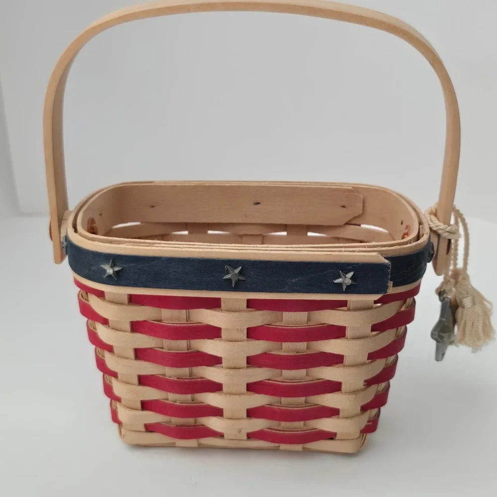 Longaberger 2001 Hostess Appreciation Basket Red White Blue Patriotic Star Liner